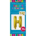 Gold Letter H Balloon 35cm
