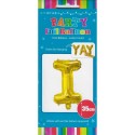 Gold Letter I Balloon 35cm