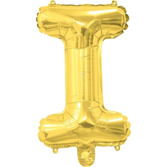 Gold Letter I Balloon 35cm