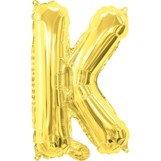 Gold Letter K Balloon 35cm