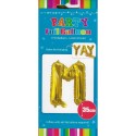 Gold Letter M Balloon 35cm