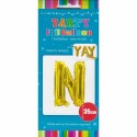Gold Letter N Balloon 35cm