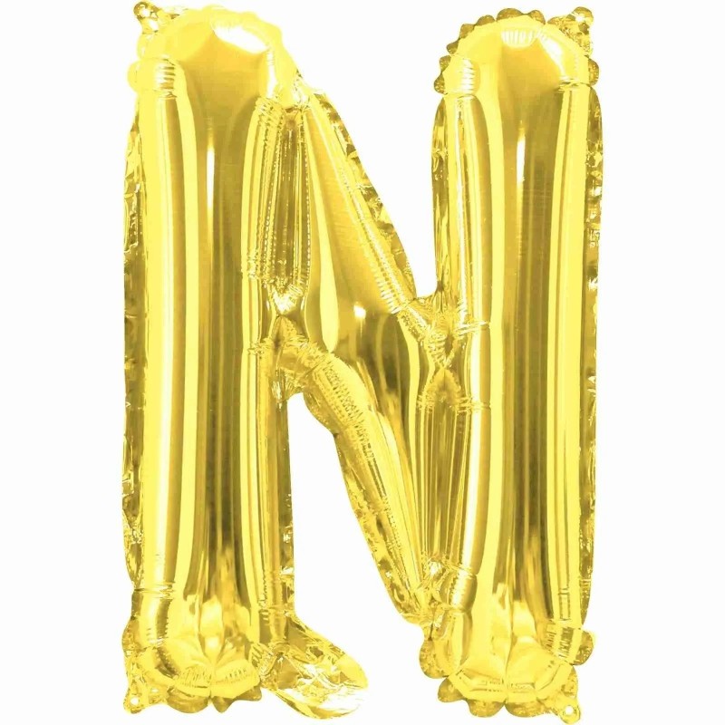 Gold Letter N Balloon 35cm