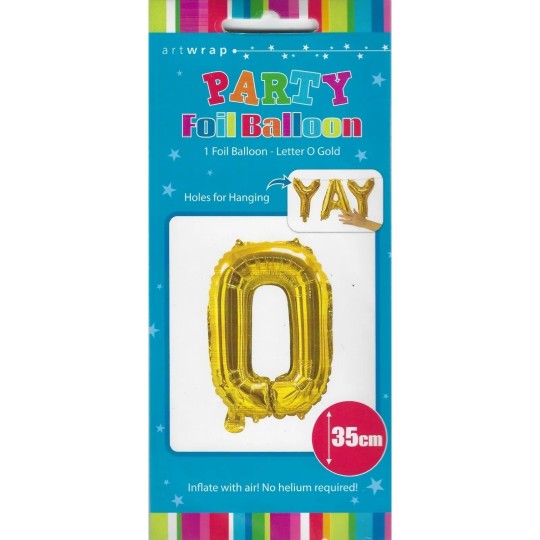 Gold Letter O Balloon 35cm