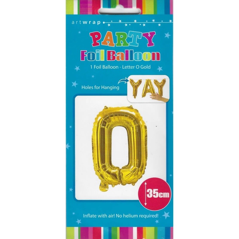 Gold Letter O Balloon 35cm