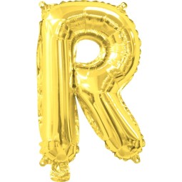 Gold Letter R Balloon 35cm