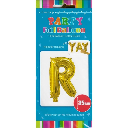 Gold Letter R Balloon 35cm