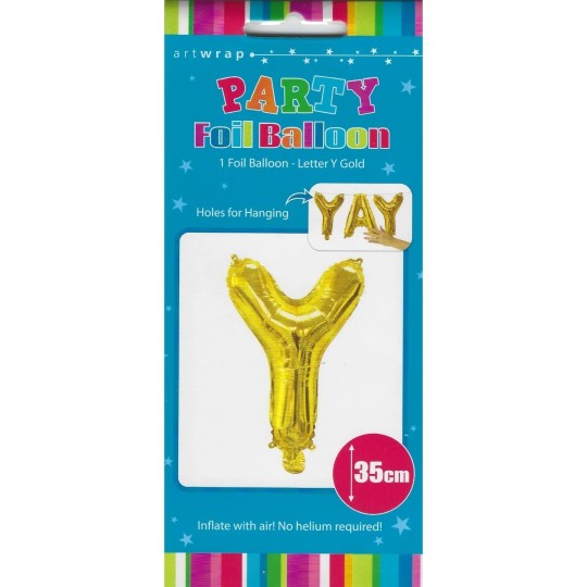 Gold Letter Y Balloon 35cm