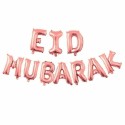 40cm Rose Gold Eid Mubarak Letter Balloon Banner