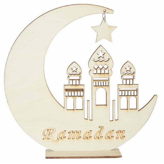 Wooden Ramadan Ornament Sign