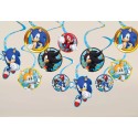 Sonic the Hedgehog Swirl Decorations (Pack of 12)