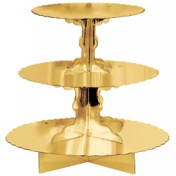 Gold Cardboard Cupcake Stand
