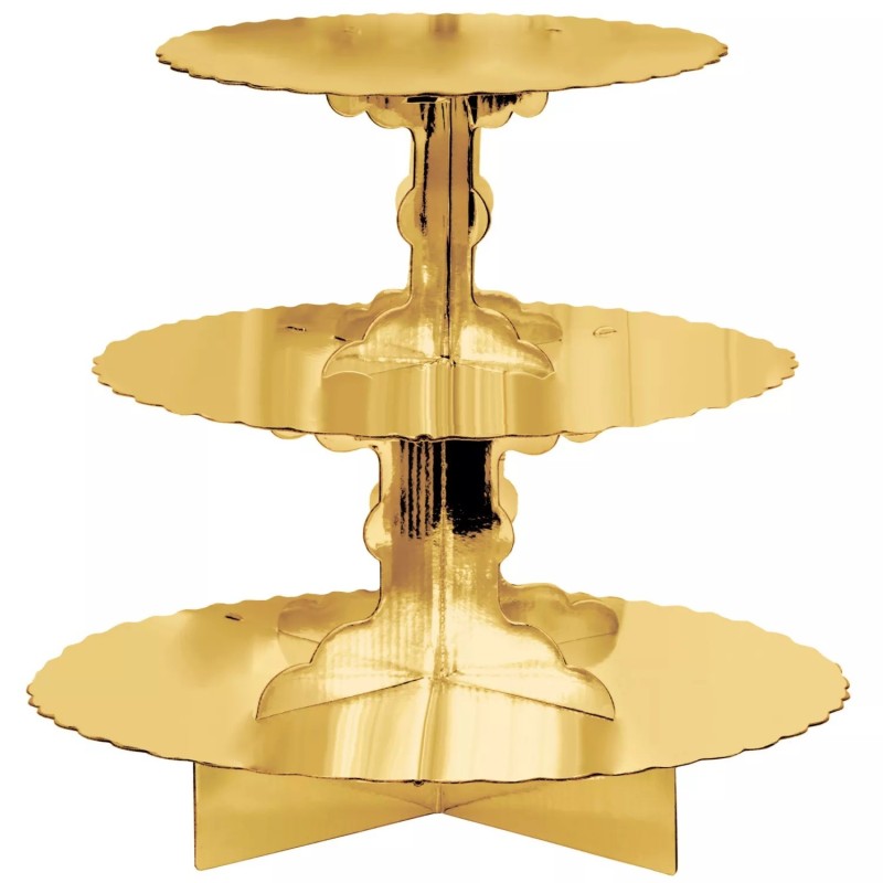 Gold Cardboard Cupcake Stand