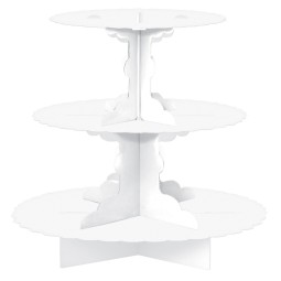 White Cardboard Cupcake Stand
