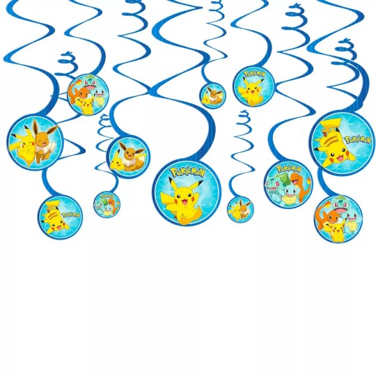 Pokemon Swirl Decorations (Set of 12)
