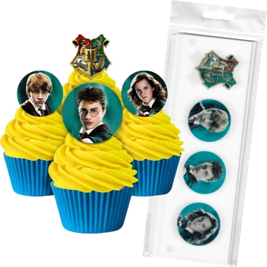 Harry Potter Wafer Cupcake Toppers (Pack of 16)
