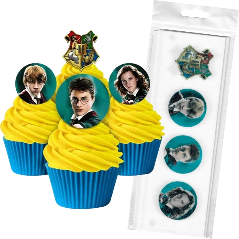 Harry Potter Wafer Cupcake Toppers (Pack of 16)