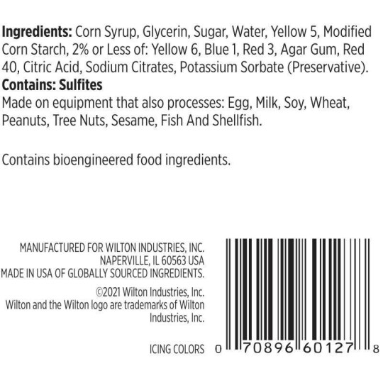 Wilton Primary Icing Colours (Set of 4)