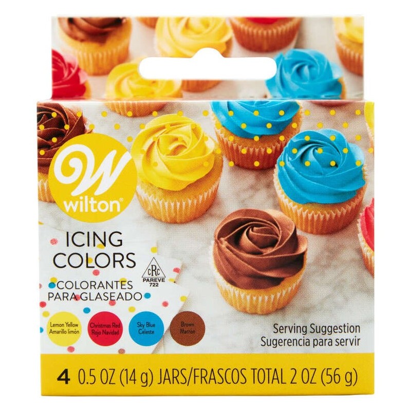 Wilton Primary Icing Colours (Set of 4)