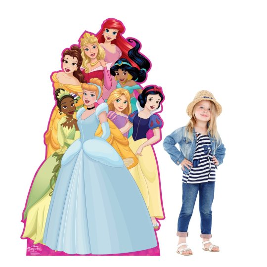 Lifesize Disney Princess Collage Cardboard Cutout | Disney Princess Party Supplies