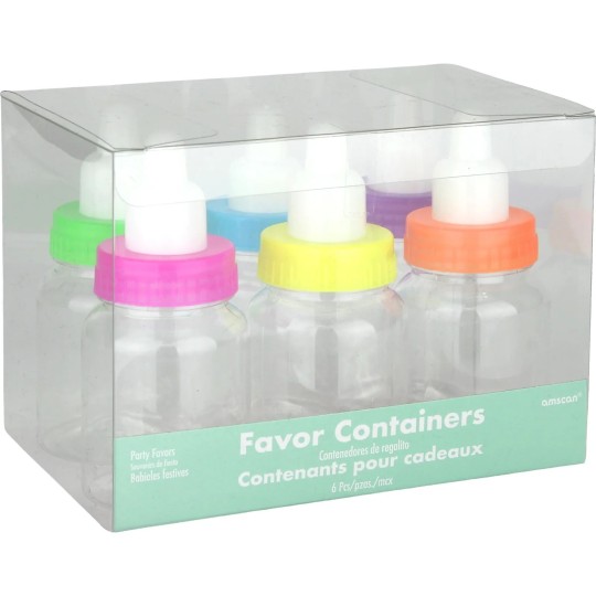 Assorted Fillable Mini Baby Bottles (Pack of 6)