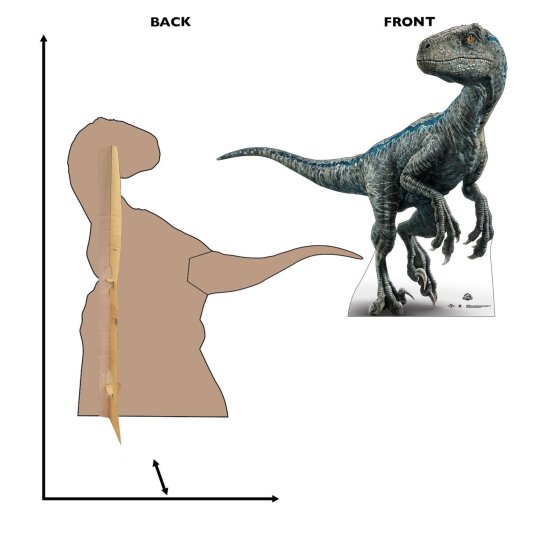 Lifesize Blue Raptor Jurassic World Cardboard Cutout