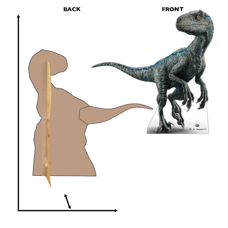 Lifesize Blue Raptor Jurassic World Cardboard Cutout