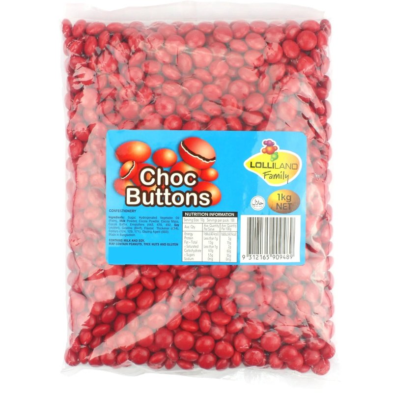 Red Chocolate Buttons (1kg)