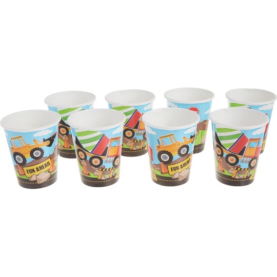 Construction Party Paper Cups (Pack of 8)