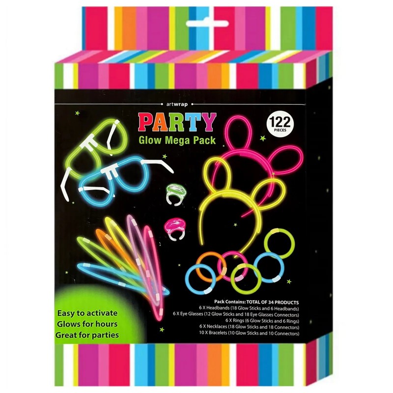 Glow Party Mega Pack (122 Pieces)