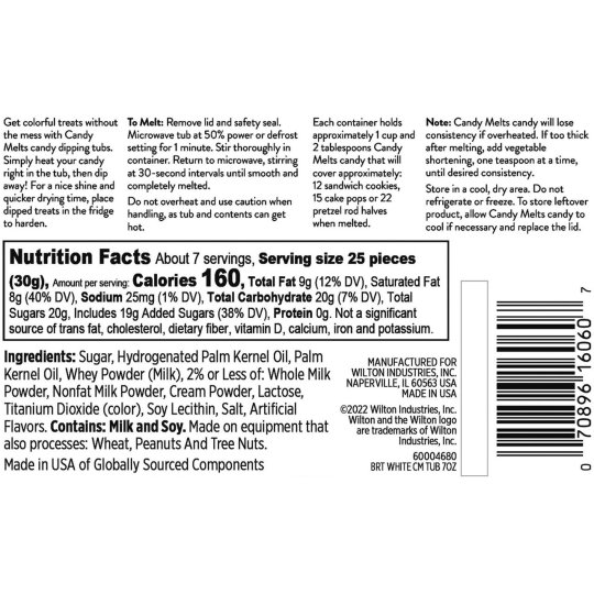 Wilton Bright White Candy Melts Tub 198g