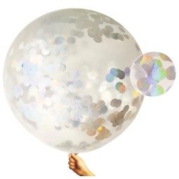 90cm Giant Iridescent Confetti Balloon
