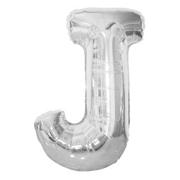 86cm Silver Letter J Balloon