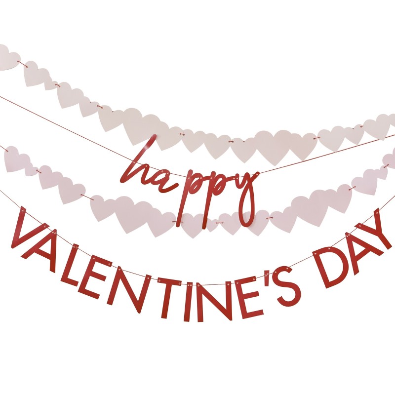 Ginger Ray Happy Valentine's Day Bunting Banner