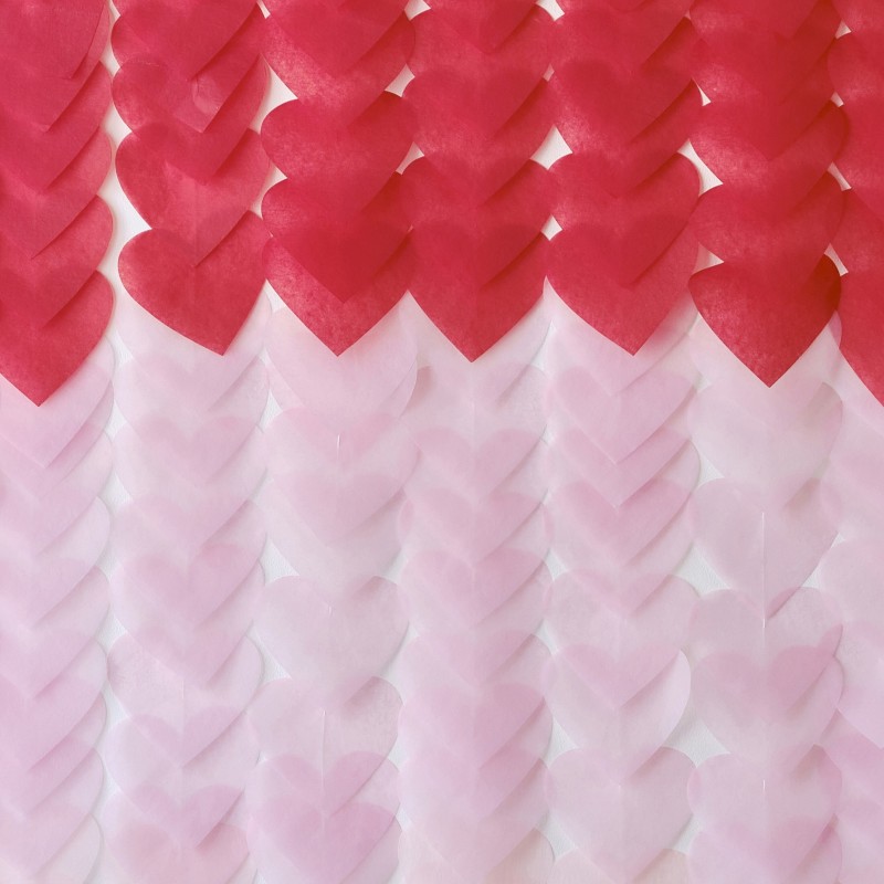 Ginger Ray Ombre Heart Party Backdrop