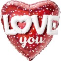 3D Valentine's Day Love You Heart Foil Balloon