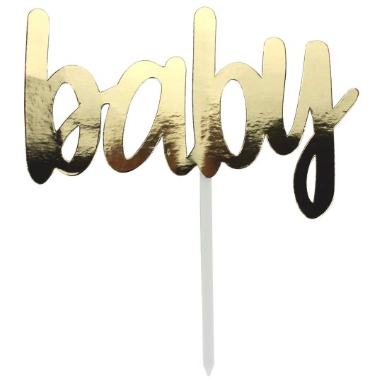Gold Foil Baby Shower Cake Topper