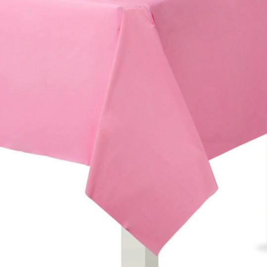 Pink Plastic Tablecloth
