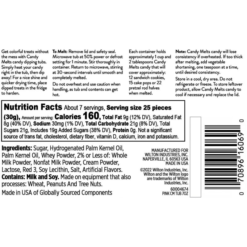 Wilton Pink Candy Melts Tub 198g