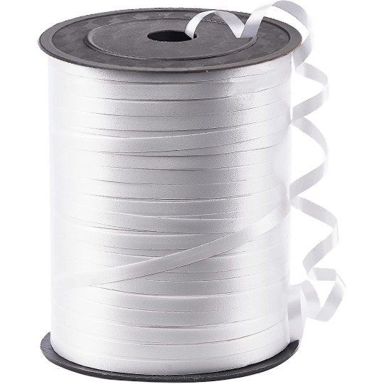 White Curling Ribbon 500m