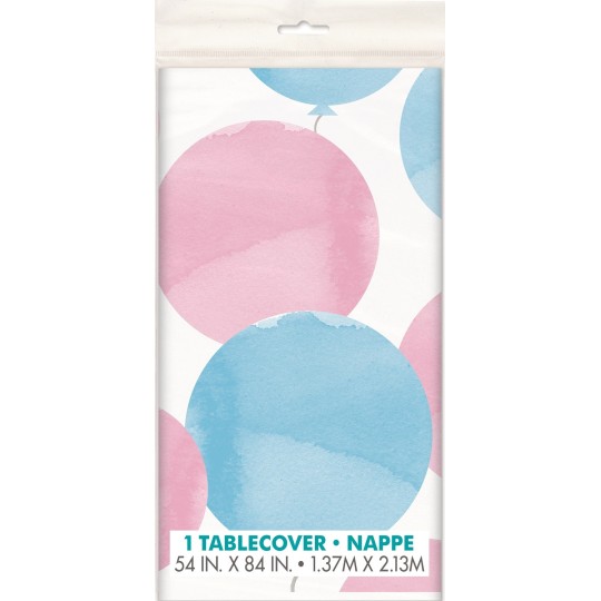 Gender Reveal Plastic Tablecover | Baby Shower Party Supplies