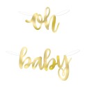 Gold Foil Oh Baby Garland Banner
