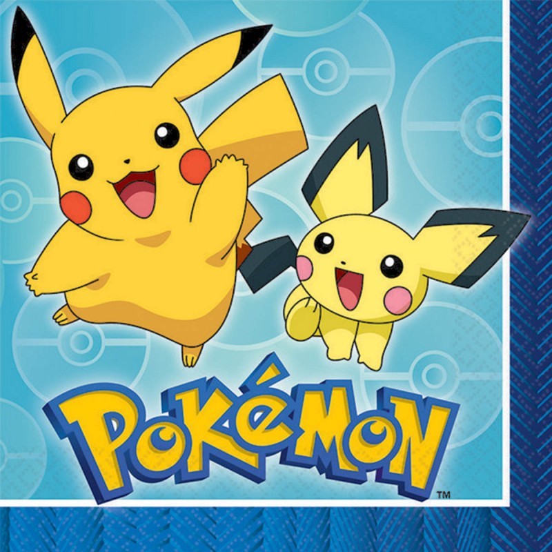 Pokemon Large Paper Napkins (Pack of 16)