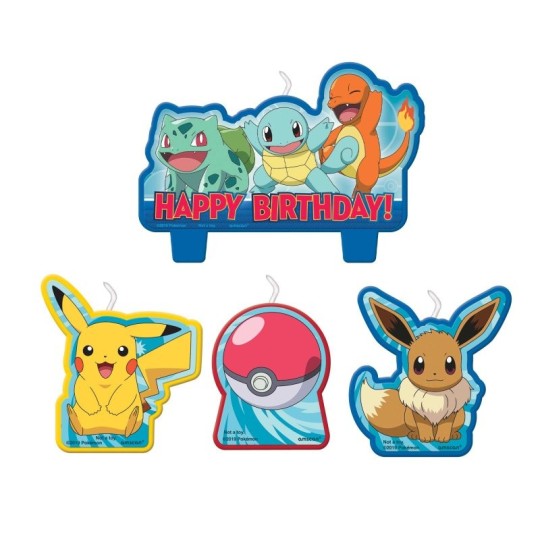Pokemon Birthday Candles (Set of 4)