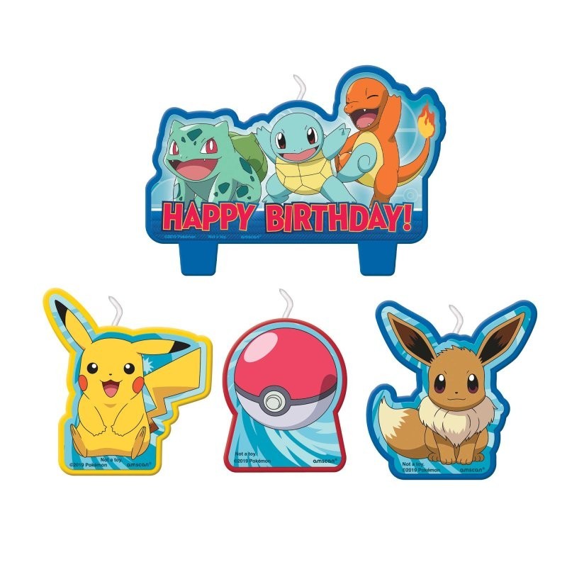 Pokemon Birthday Candles (Set of 4)