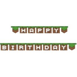 Minecraft Happy Birthday Banner