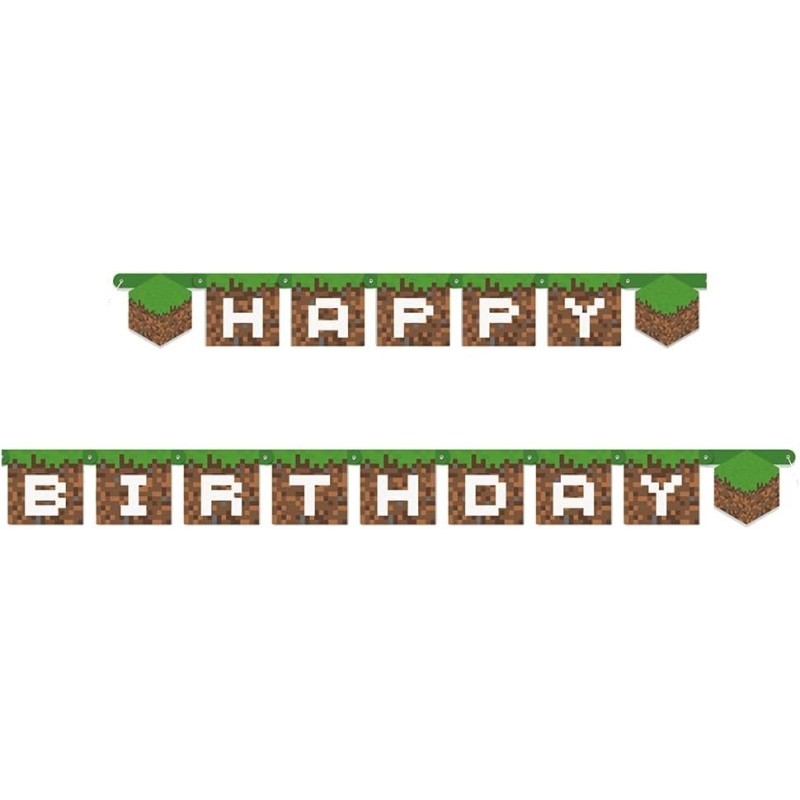 Minecraft Happy Birthday Banner