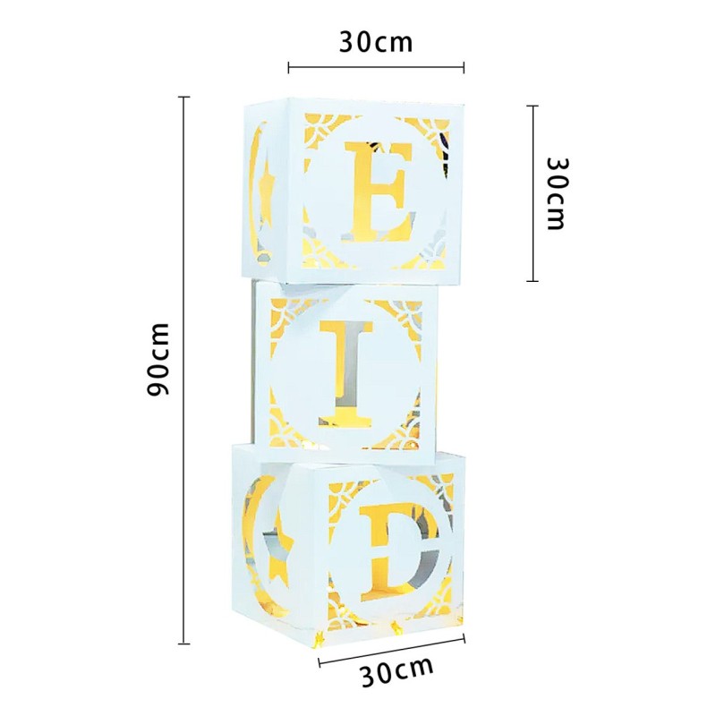 30cm Eid Box with Light (3 Pack)