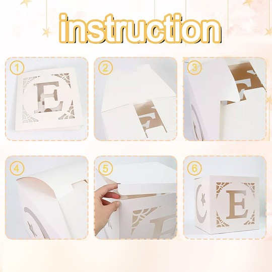 30cm Eid Box with Light (3 Pack) - Instructions