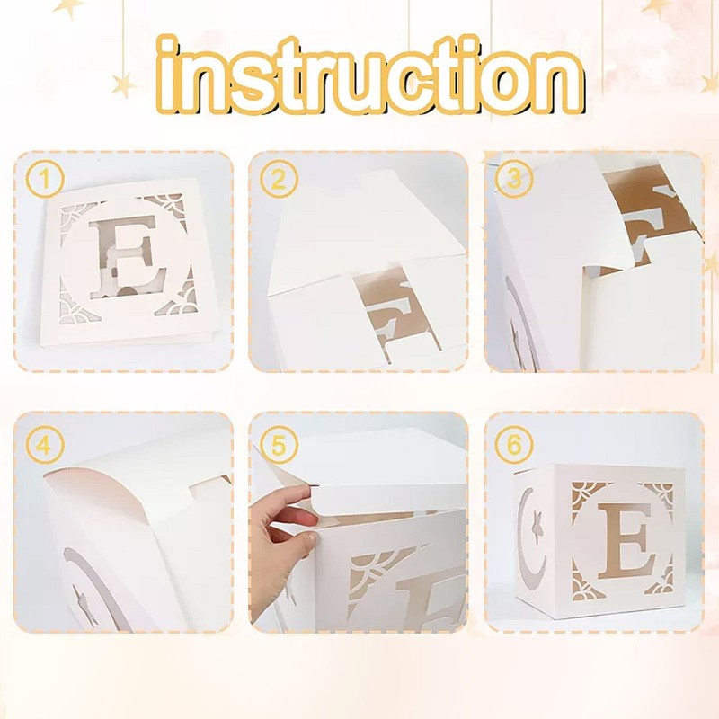 30cm Eid Box with Light (3 Pack) - Instructions